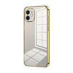 Custodia per telefono con foro fine con placcatura trasparente, For iPhone 12, For iPhone 12 Pro Max, For iPhone 12 Pro