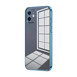 Custodia per telefono con foro fine con placcatura trasparente, For iPhone 12, For iPhone 12 Pro Max, For iPhone 12 Pro