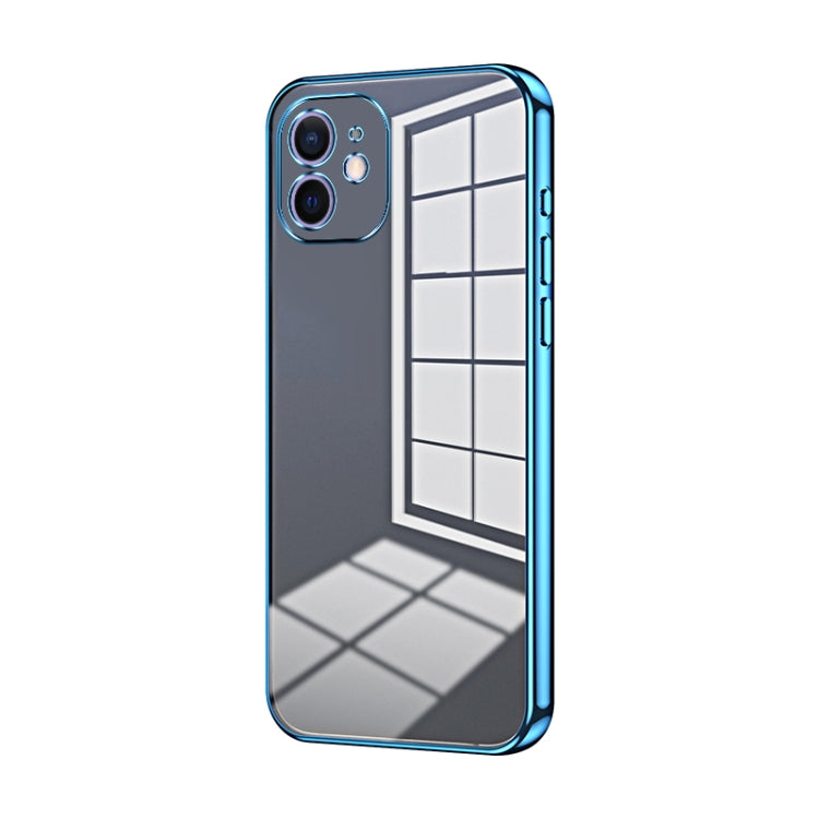 Custodia per telefono con foro fine con placcatura trasparente, For iPhone 12, For iPhone 12 Pro Max, For iPhone 12 Pro