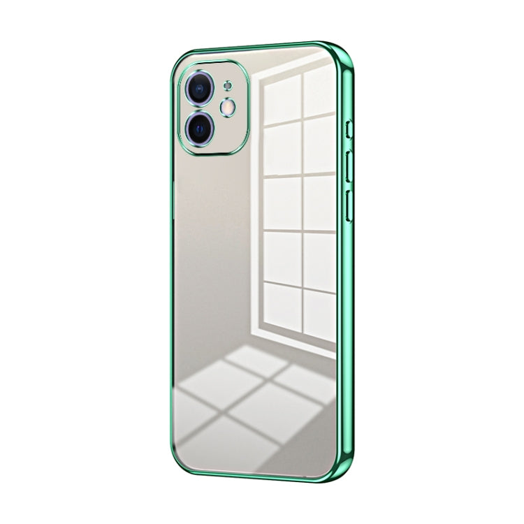 Custodia per telefono con foro fine con placcatura trasparente, For iPhone 12, For iPhone 12 Pro Max, For iPhone 12 Pro