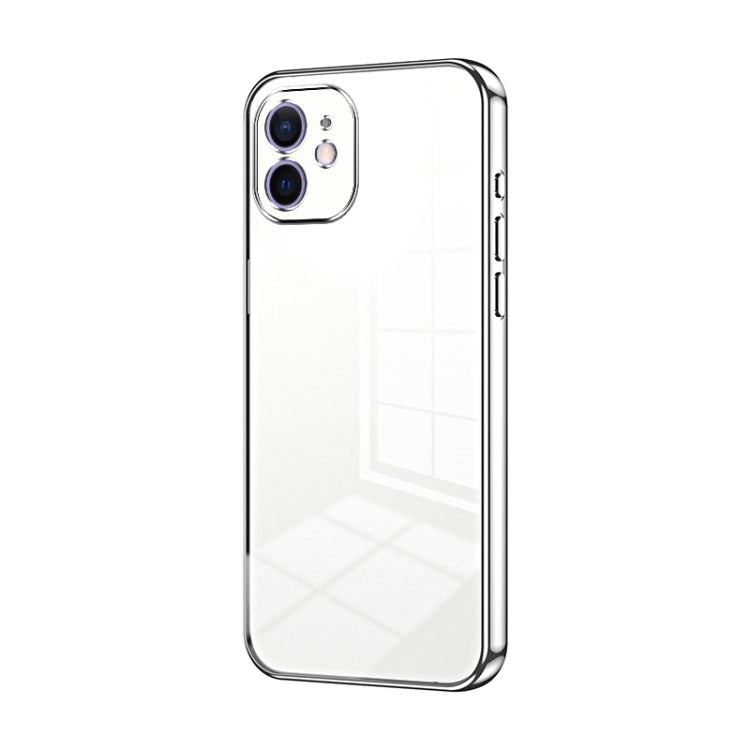 Custodia per telefono con foro fine con placcatura trasparente, For iPhone 12, For iPhone 12 Pro Max, For iPhone 12 Pro