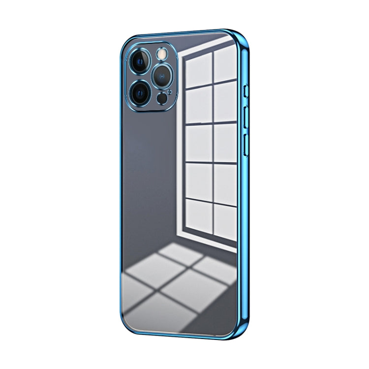 Custodia per telefono con foro fine con placcatura trasparente, For iPhone 12, For iPhone 12 Pro Max, For iPhone 12 Pro