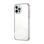 Custodia per telefono con foro fine con placcatura trasparente, For iPhone 12, For iPhone 12 Pro Max, For iPhone 12 Pro