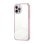 Custodia per telefono con foro fine con placcatura trasparente, For iPhone 12, For iPhone 12 Pro Max, For iPhone 12 Pro
