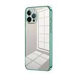 Custodia per telefono con foro fine con placcatura trasparente, For iPhone 12, For iPhone 12 Pro Max, For iPhone 12 Pro