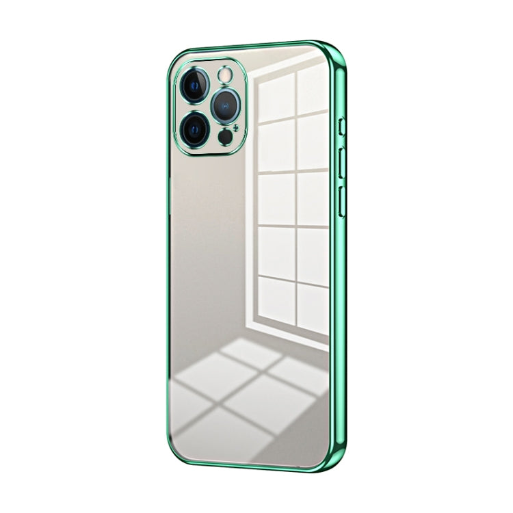 Custodia per telefono con foro fine con placcatura trasparente, For iPhone 12, For iPhone 12 Pro Max, For iPhone 12 Pro
