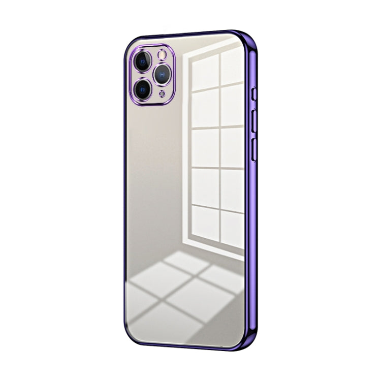 Custodia per telefono con foro fine con placcatura trasparente, For iPhone 11 Pro Max, For iPhone 11, For iPhone 11 Pro