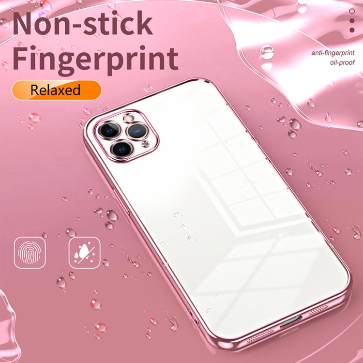 Custodia per telefono con foro fine con placcatura trasparente, For iPhone 11 Pro Max, For iPhone 11, For iPhone 11 Pro