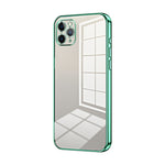 Custodia per telefono con foro fine con placcatura trasparente, For iPhone 11 Pro Max, For iPhone 11, For iPhone 11 Pro