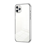 Custodia per telefono con foro fine con placcatura trasparente, For iPhone 11 Pro Max, For iPhone 11, For iPhone 11 Pro