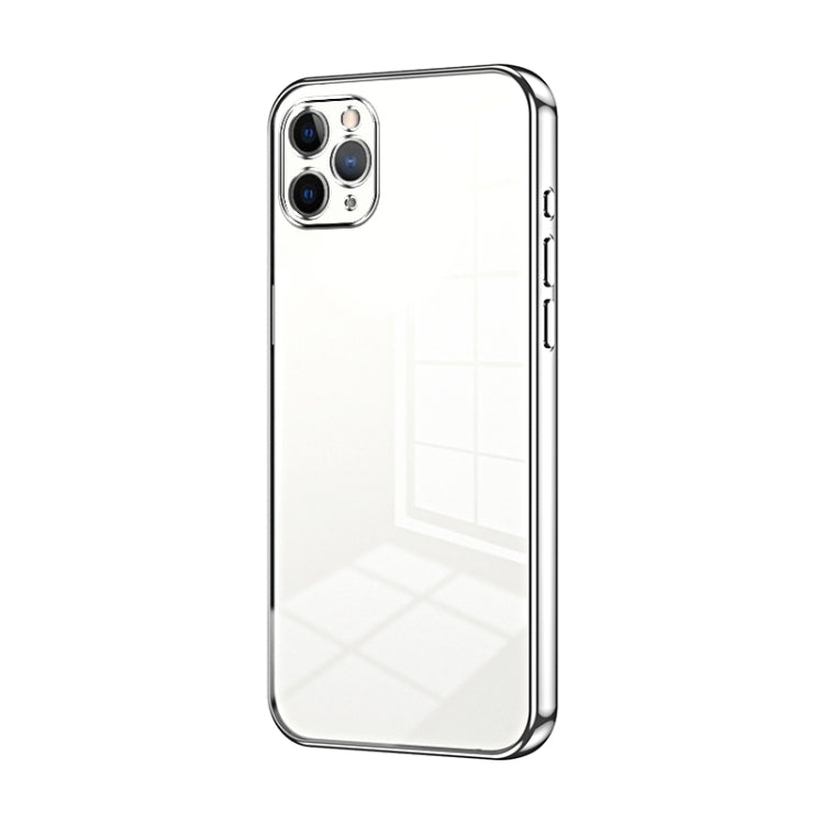 Custodia per telefono con foro fine con placcatura trasparente, For iPhone 11 Pro Max, For iPhone 11, For iPhone 11 Pro