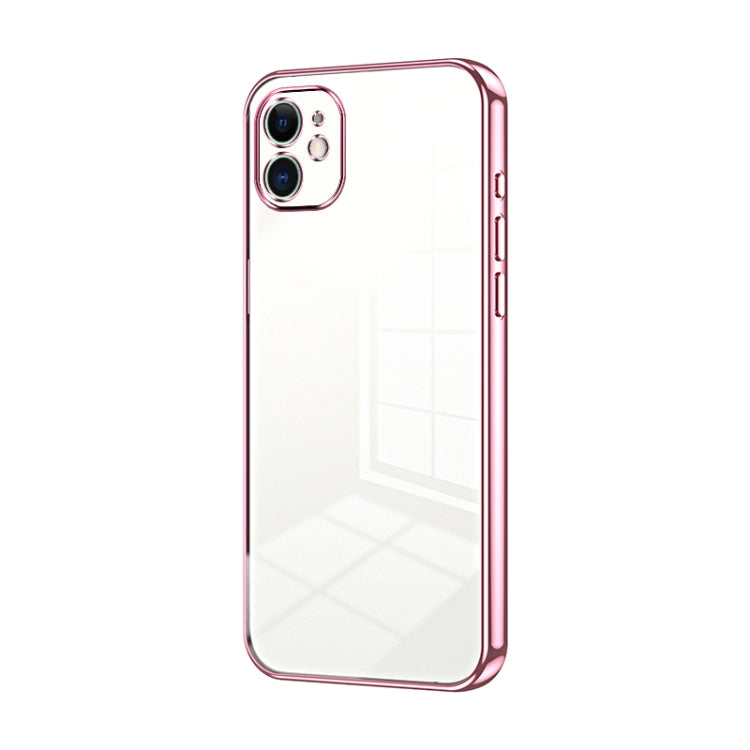 Custodia per telefono con foro fine con placcatura trasparente, For iPhone 11 Pro Max, For iPhone 11, For iPhone 11 Pro