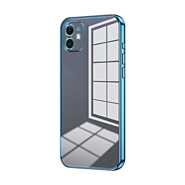 Custodia per telefono con foro fine con placcatura trasparente, For iPhone 11 Pro Max, For iPhone 11, For iPhone 11 Pro