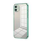 Custodia per telefono con foro fine con placcatura trasparente, For iPhone 11 Pro Max, For iPhone 11, For iPhone 11 Pro