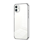 Custodia per telefono con foro fine con placcatura trasparente, For iPhone 11 Pro Max, For iPhone 11, For iPhone 11 Pro