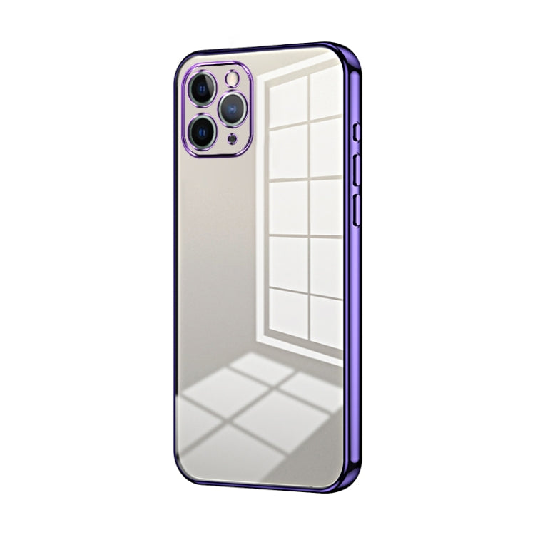 Custodia per telefono con foro fine con placcatura trasparente, For iPhone 11 Pro Max, For iPhone 11, For iPhone 11 Pro