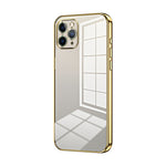 Custodia per telefono con foro fine con placcatura trasparente, For iPhone 11 Pro Max, For iPhone 11, For iPhone 11 Pro