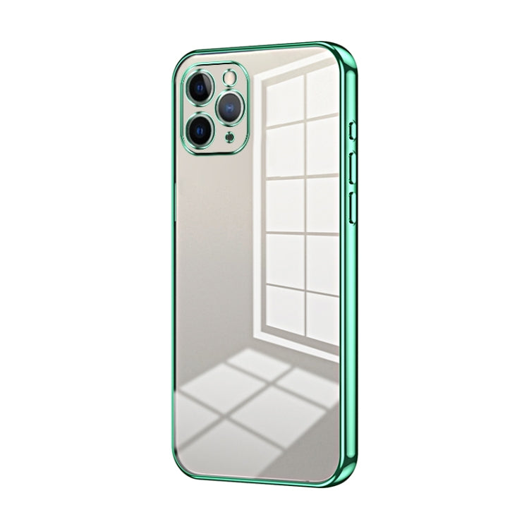 Custodia per telefono con foro fine con placcatura trasparente, For iPhone 11 Pro Max, For iPhone 11, For iPhone 11 Pro