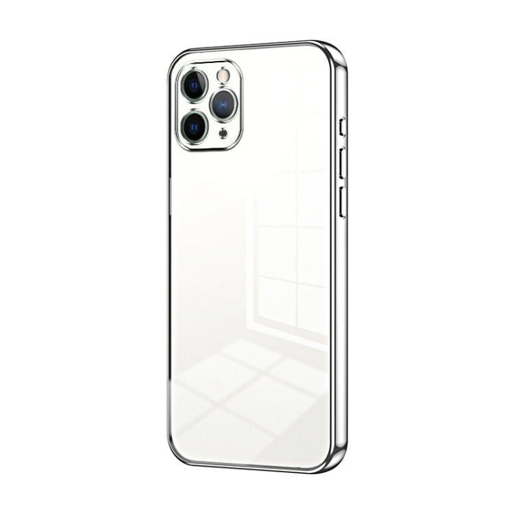 Custodia per telefono con foro fine con placcatura trasparente, For iPhone 11 Pro Max, For iPhone 11, For iPhone 11 Pro