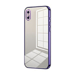 Custodia per telefono con foro fine con placcatura trasparente, For iPhone X / XS, For iPhone XR, For iPhone XS Max