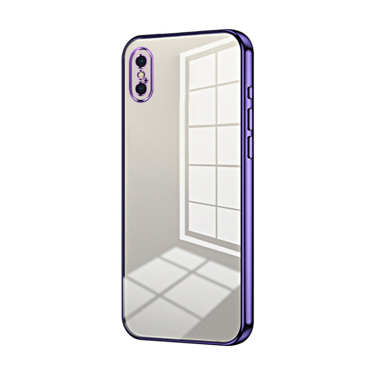 Custodia per telefono con foro fine con placcatura trasparente, For iPhone X / XS, For iPhone XR, For iPhone XS Max