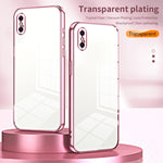 Custodia per telefono con foro fine con placcatura trasparente, For iPhone X / XS, For iPhone XR, For iPhone XS Max