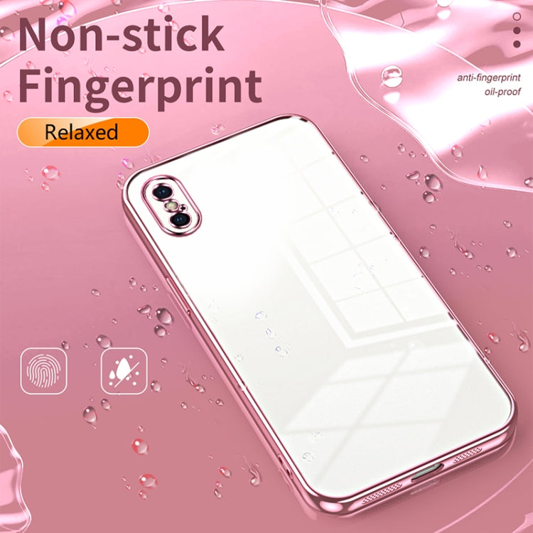 Custodia per telefono con foro fine con placcatura trasparente, For iPhone X / XS, For iPhone XR, For iPhone XS Max