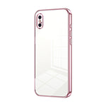 Custodia per telefono con foro fine con placcatura trasparente, For iPhone X / XS, For iPhone XR, For iPhone XS Max