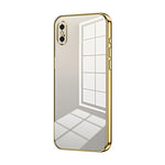 Custodia per telefono con foro fine con placcatura trasparente, For iPhone X / XS, For iPhone XR, For iPhone XS Max