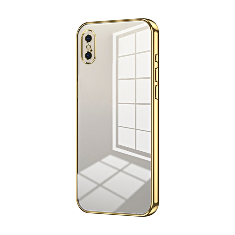 Custodia per telefono con foro fine con placcatura trasparente, For iPhone X / XS, For iPhone XR, For iPhone XS Max