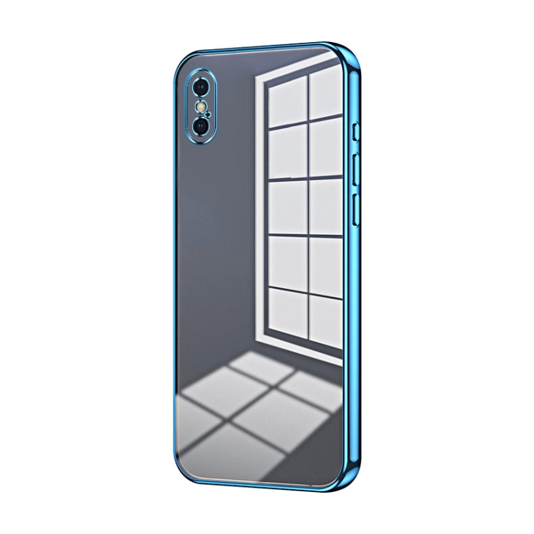 Custodia per telefono con foro fine con placcatura trasparente, For iPhone X / XS, For iPhone XR, For iPhone XS Max