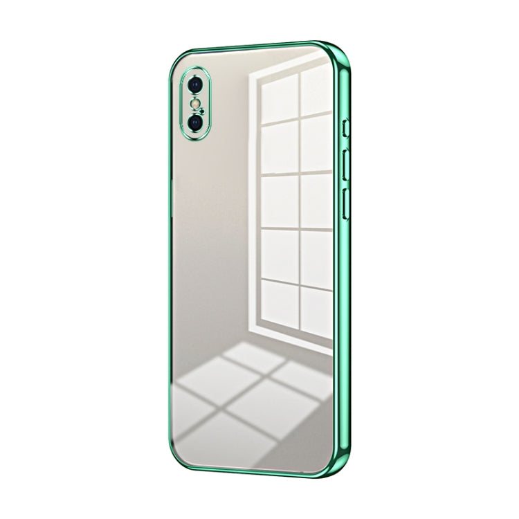 Custodia per telefono con foro fine con placcatura trasparente, For iPhone X / XS, For iPhone XR, For iPhone XS Max