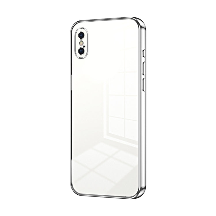 Custodia per telefono con foro fine con placcatura trasparente, For iPhone X / XS, For iPhone XR, For iPhone XS Max