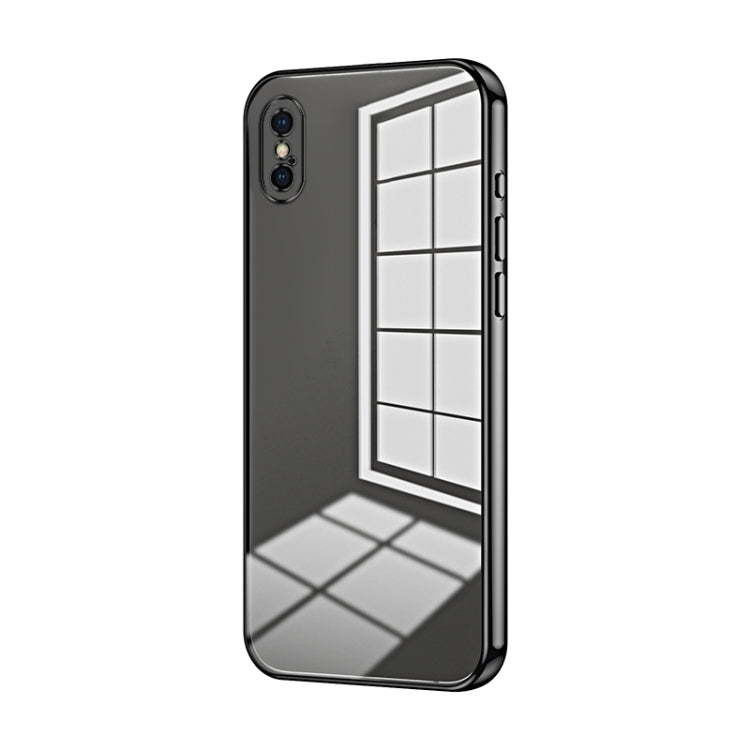 Custodia per telefono con foro fine con placcatura trasparente, For iPhone X / XS, For iPhone XR, For iPhone XS Max