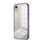 Custodia per telefono con foro fine con placcatura trasparente, For iPhone X / XS, For iPhone XR, For iPhone XS Max