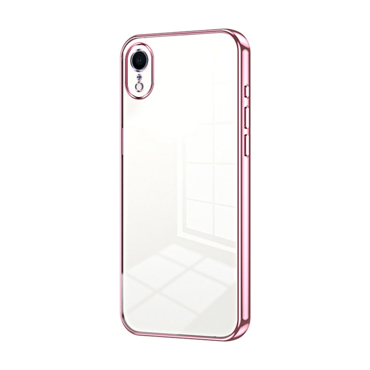 Custodia per telefono con foro fine con placcatura trasparente, For iPhone X / XS, For iPhone XR, For iPhone XS Max