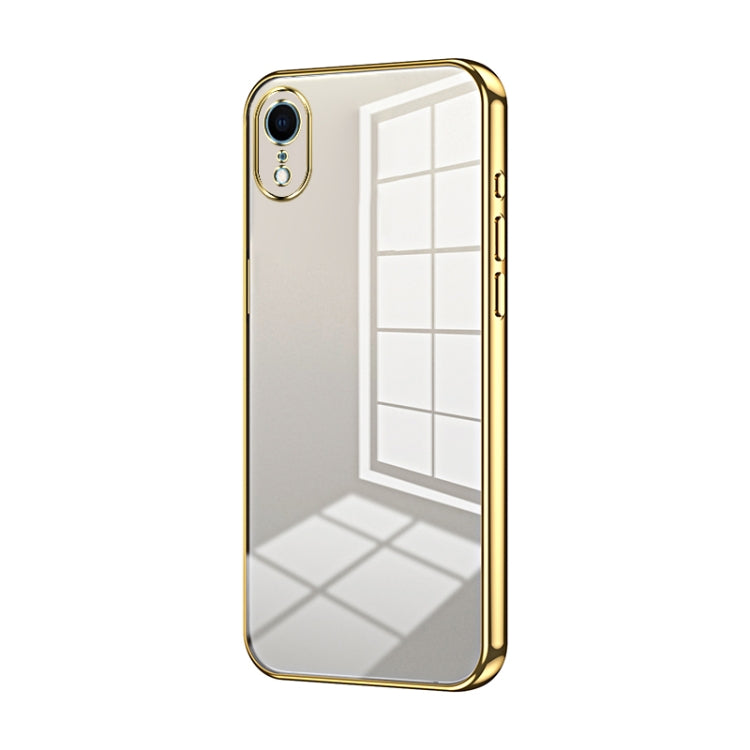 Custodia per telefono con foro fine con placcatura trasparente, For iPhone X / XS, For iPhone XR, For iPhone XS Max