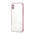 Custodia per telefono con foro fine con placcatura trasparente, For iPhone X / XS, For iPhone XR, For iPhone XS Max