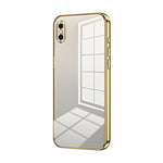 Custodia per telefono con foro fine con placcatura trasparente, For iPhone X / XS, For iPhone XR, For iPhone XS Max