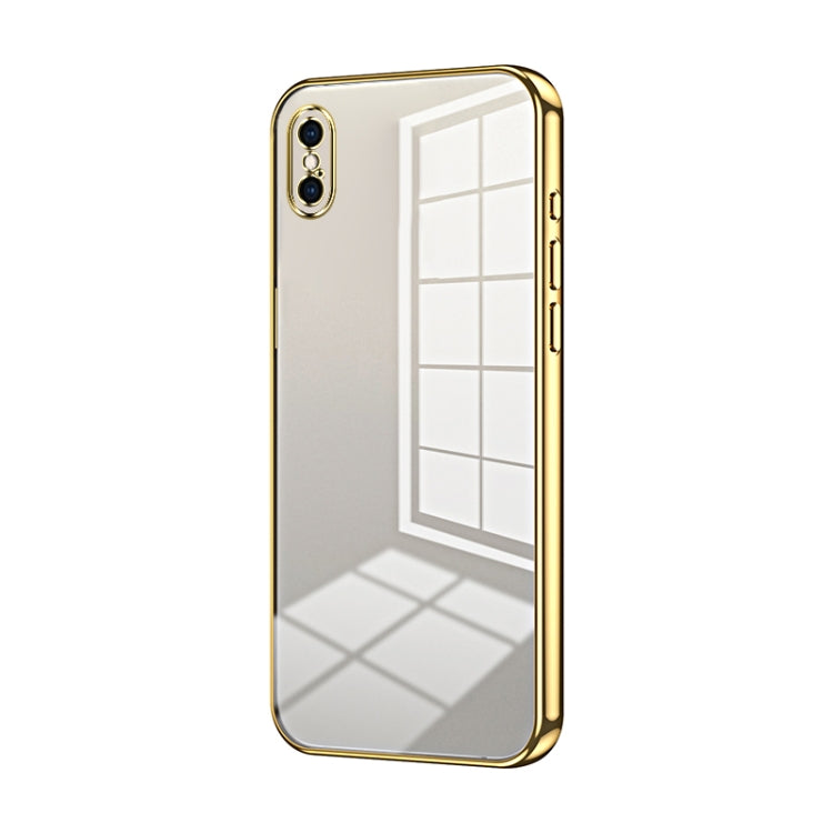Custodia per telefono con foro fine con placcatura trasparente, For iPhone X / XS, For iPhone XR, For iPhone XS Max