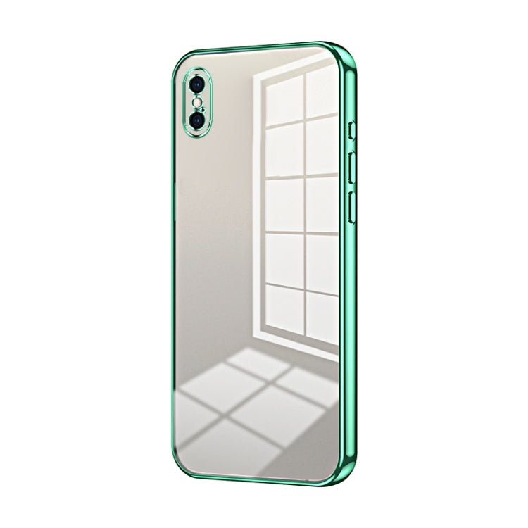 Custodia per telefono con foro fine con placcatura trasparente, For iPhone X / XS, For iPhone XR, For iPhone XS Max
