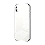 Custodia per telefono con foro fine con placcatura trasparente, For iPhone X / XS, For iPhone XR, For iPhone XS Max