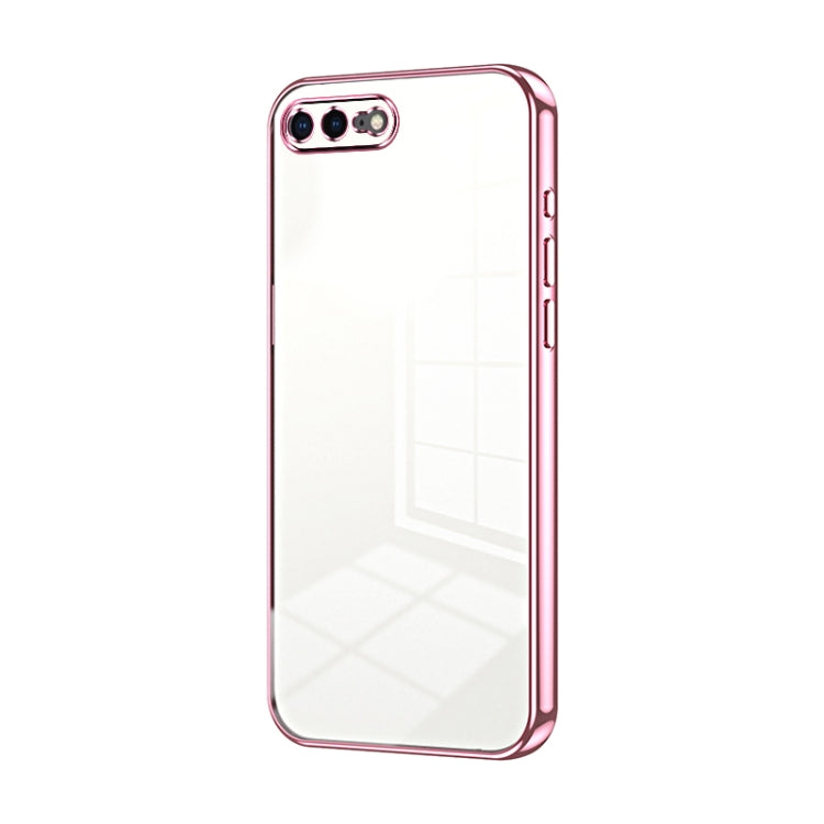 Custodia per telefono con foro fine con placcatura trasparente, For iPhone 8 Plus / 7 Plus