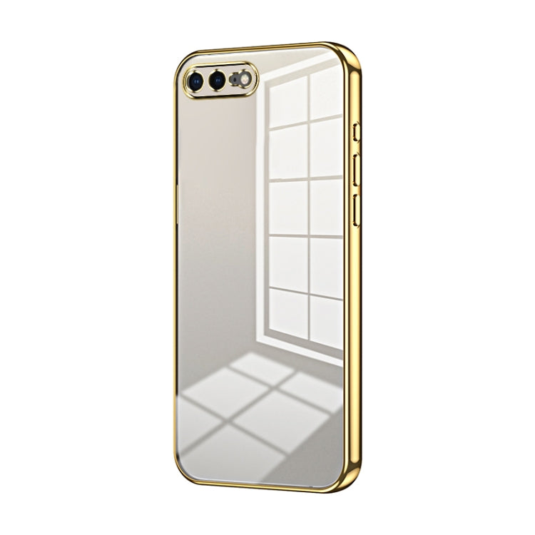 Custodia per telefono con foro fine con placcatura trasparente, For iPhone 8 Plus / 7 Plus
