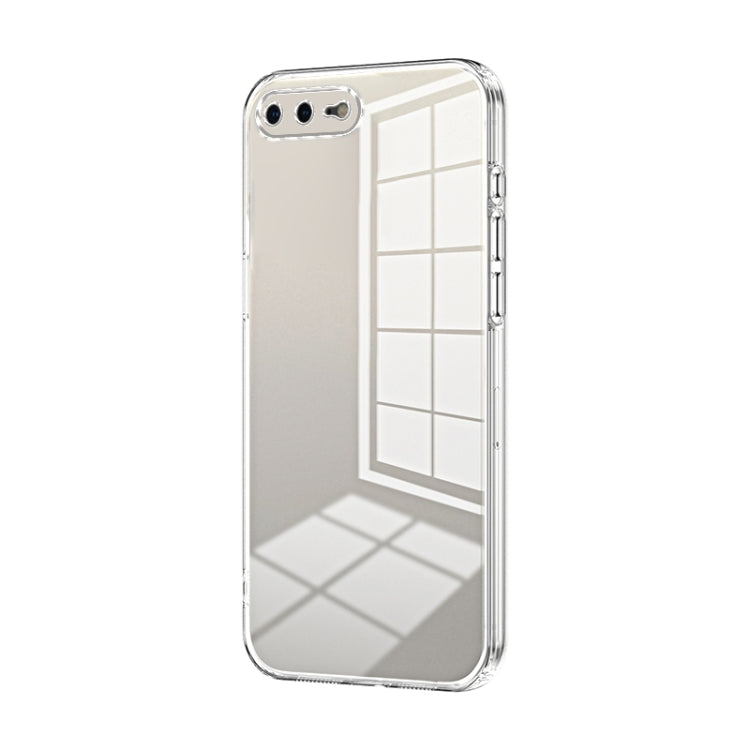 Custodia per telefono con foro fine con placcatura trasparente, For iPhone 8 Plus / 7 Plus