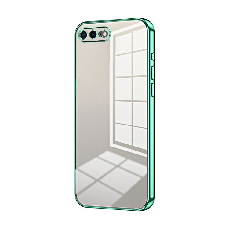 Custodia per telefono con foro fine con placcatura trasparente, For iPhone 8 Plus / 7 Plus