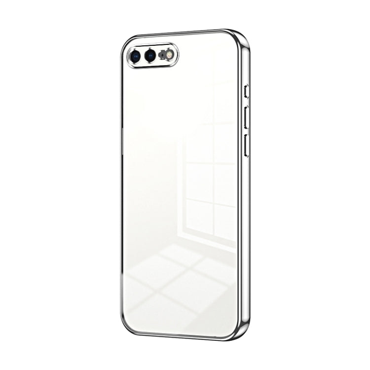 Custodia per telefono con foro fine con placcatura trasparente, For iPhone 8 Plus / 7 Plus