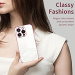 Custodia per telefono con foro fine con placcatura trasparente, For iPhone 16 Pro, For iPhone 16 Plus, For iPhone 16