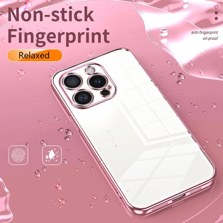 Custodia per telefono con foro fine con placcatura trasparente, For iPhone 16 Pro, For iPhone 16 Plus, For iPhone 16