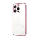 Custodia per telefono con foro fine con placcatura trasparente, For iPhone 16 Pro, For iPhone 16 Plus, For iPhone 16